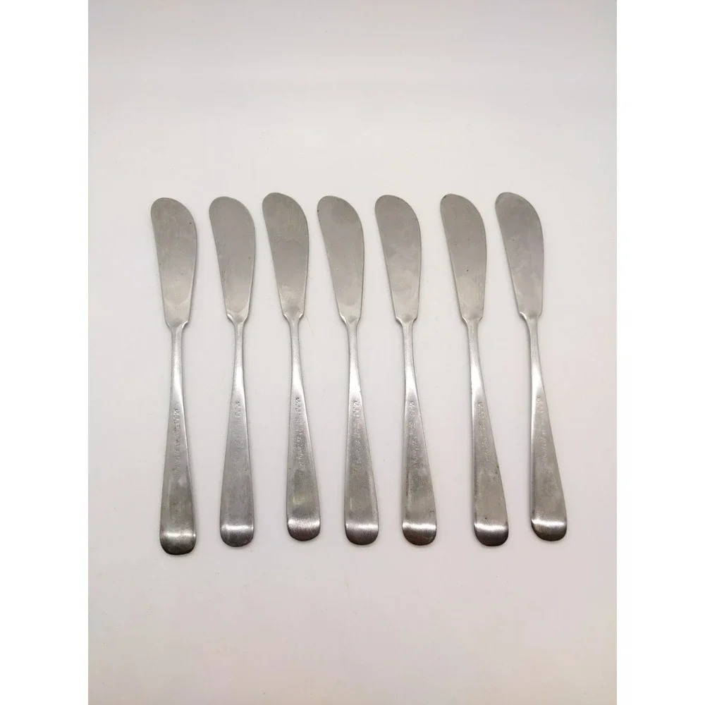 Towle LIBERTY BELL Stainless 7 Butter Spreaders Supreme Cutlery Satin Flatware